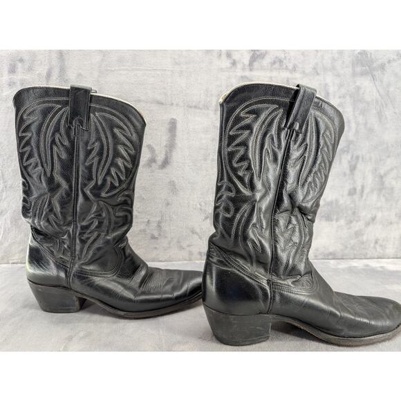 Ortho O\'Sullivan Ease Vintage Western Leather Cowboy Boots Black size 9.5B main image 9